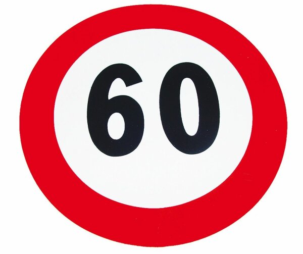 Plaque de limitation de vitesse 60 km/h