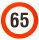 Plaque de limitation de vitesse 65 km/h