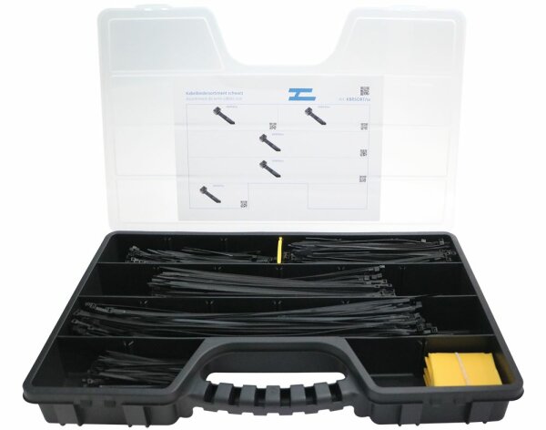 Assortiment d’attache-câbles noir