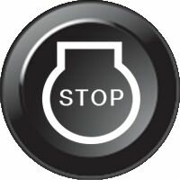 Insert de symbole 15 mm Moteur arrêté