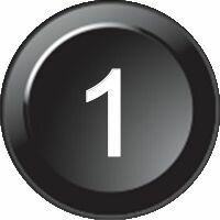 Insert de symbole 15 mm Numéro 1