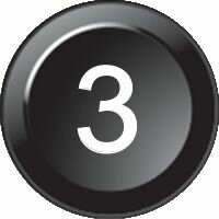 Insert de symbole 15 mm Numéro 3
