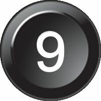 Insert de symbole 15 mm Numéro 9