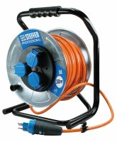 Kabelrolle Metall PUR 3 x 2.5 / 30 m, 3 Steckdosen, IP55