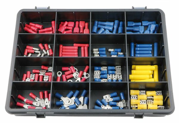 Assortiment cosses isolées pour câbles 160 psc.