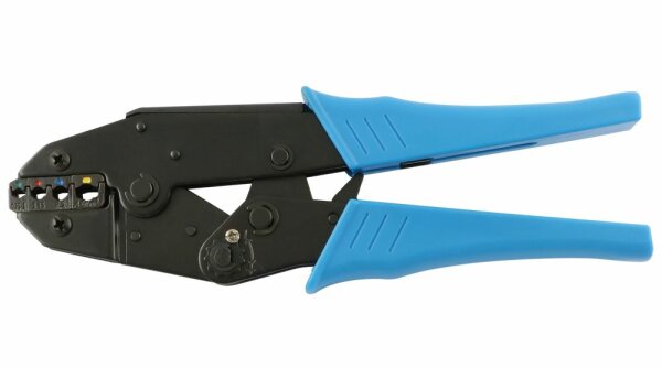 Rätschen-Presszange für isolierte Kabelschuhe 4-fach