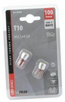 2 LED-Glassockellampen T10 12 V weiss W5W