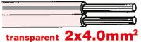 Hi-Fi Kabel 2x4.0mm transparent