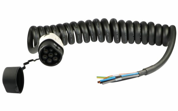Ersatzkabel Typ 2 22kW 32A/400V, 3m spiral