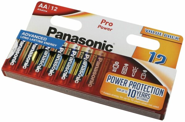 AA - Panasonic piles en carton de 12 pcs