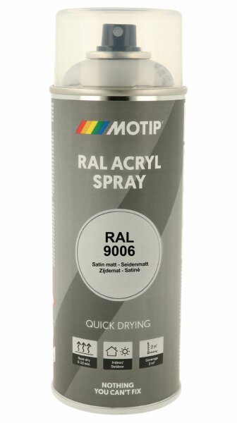 MoTip - Peinture industrielle RAL 9006 blanc aluminium métallique