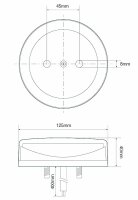LED Schlussleuchte rund 12/24 V