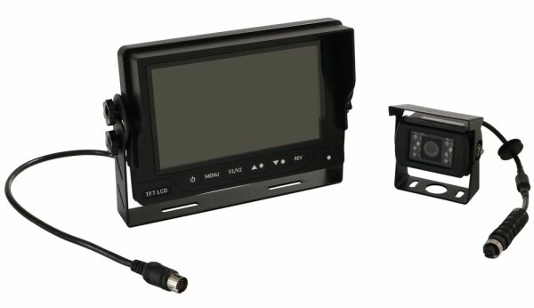 Système de caméra étanche à leau avec moniteur 7“ HD 720P LCD, Caméra PAL HD 120°, IP69K, avec chauffage