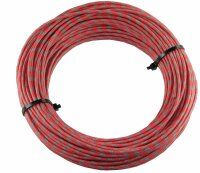 Textilumflochtene Kabel 1.5mm2 rt/gn