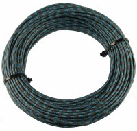 Textilumflochtene Kabel 1.5mm2 sz/bl