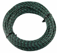 Textilumflochtene Kabel 1.5mm2 sz/gn