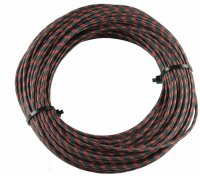 Textilumflochtene Kabel 1.5mm2 sz/rt
