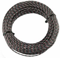 Textilumflochtene Kabel 1.5mm2 sz/ws/rt