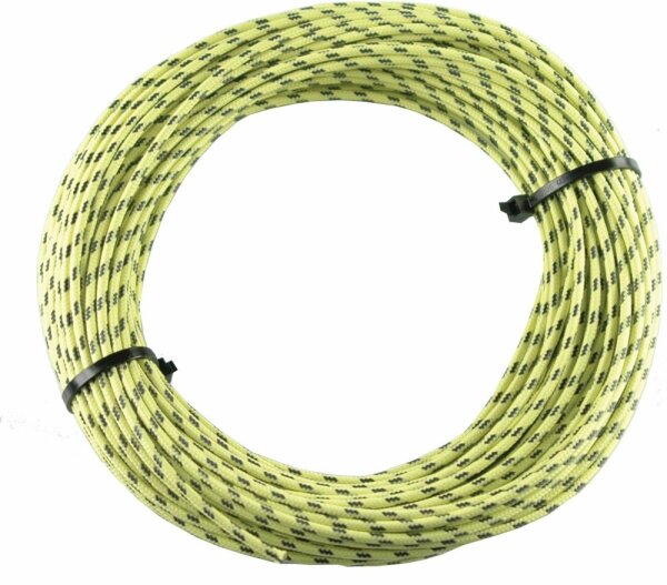 Câble av. gaine en textile 4.0mm2 jaune/noir