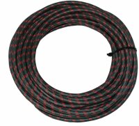 Textilumflochtene Zündleitung 7mm sz/rt