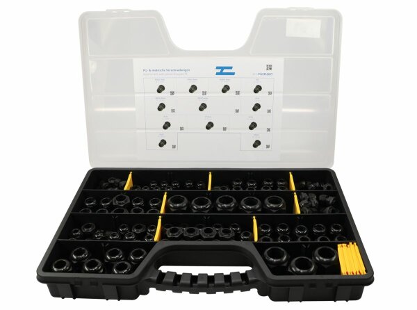 Assortiment de presse-étoupes PG + métr. noir