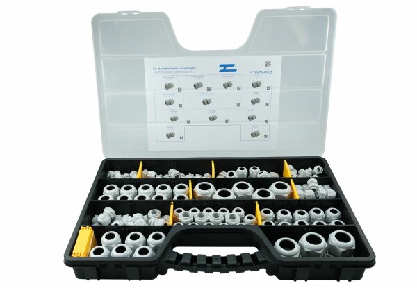 Assortiment de presse-étoupes PG + métriques gris