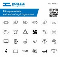 Autocollants pictogrammes, blanc/noir