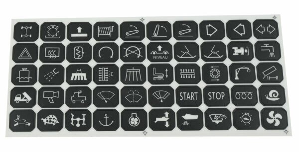 Autocollants pictogrammes, noir/blanc