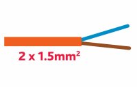 EPR-PUR (G-PUR) Kabel 2 x 1.5 mm2 orange