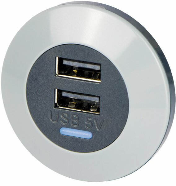 Einbausteckdose Fronteinbau - 2 x USB-A