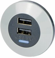 Einbausteckdose Fronteinbau - 2 x USB-A