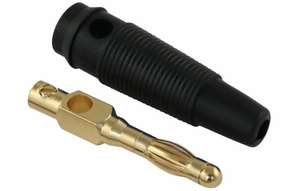 Bananenstecker schwarz ø 4 mm