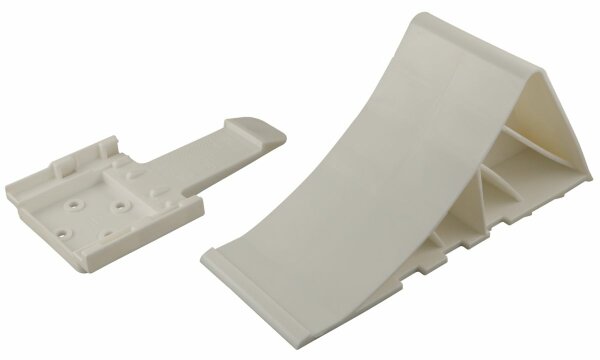 Cale en plastique, blanc avec support