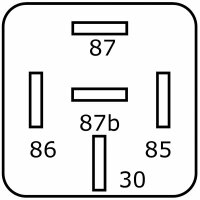 Mini-relais 12 V 2x 25 A