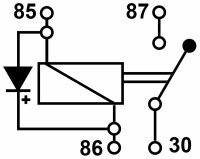 Mini-Relais 12V 40A, 0-1, mit Diode