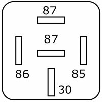 Mini-Relais 12V 40A, 0-1, 2x87, mit Widerstand