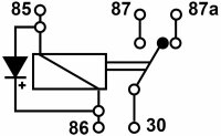 Mini-Relais Wechsler mit Diode 12V
