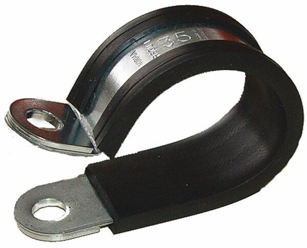 Brides de câble avec prouge. caoutchouc ø 14mm