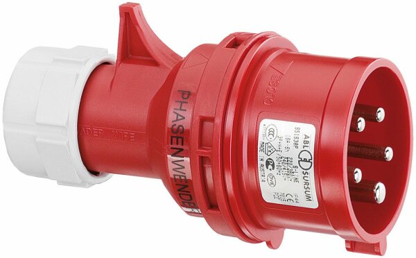 CEE Stecker 32/5 400 VAC mit Phasenwender