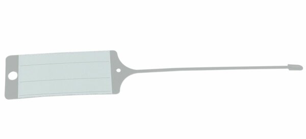 PP-Etikette grau/weiss beschriftbar