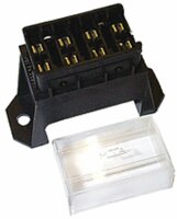 Stecksicherungsdosen 4-pol. transparent