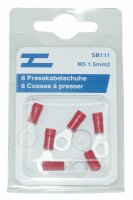 Presskabelschuhe isoliert M 5 rot