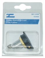 Merit Einbausteckdose 2-pol mit Deckel