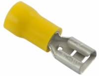 Flachsteckhülsen isoliert 6.3mm gelb