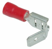 Fiches plates isolées femelles 6.3mm rouge