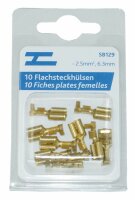 Fiches plates femelles 6.3mm