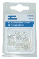 Flachsteckhülsen versilbert 6.3mm