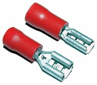 Fiches plates isolées femelles 2.8+4.8mm