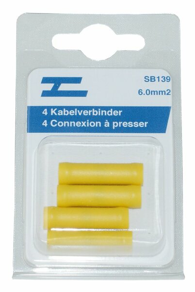 Connexion à presser jaune 6mm2
