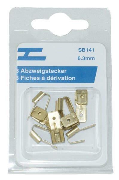 Fiches à dérivation blanc 6.3mm